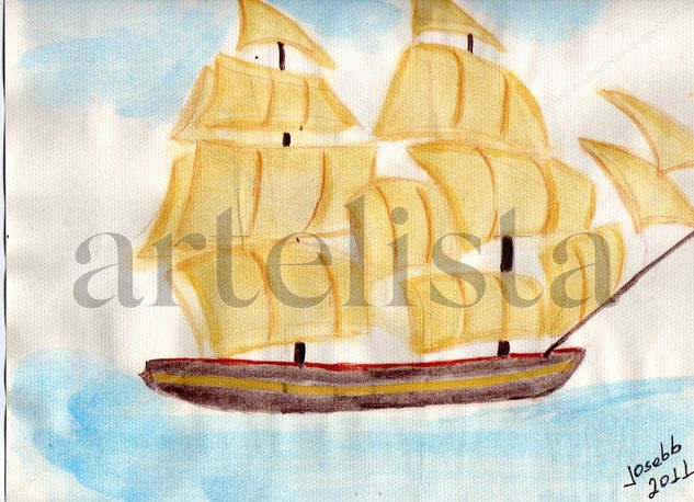 velero1 Watercolour Card Marine Painting