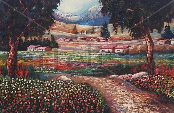 camino tradicional Oil Canvas Landscaping