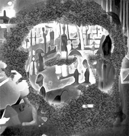 Retratos dinamórficos 10, protodigitalización Seurat.