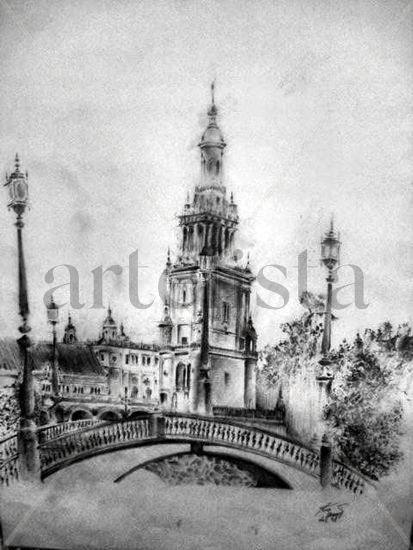 Plaza España, Sevilla Pencil