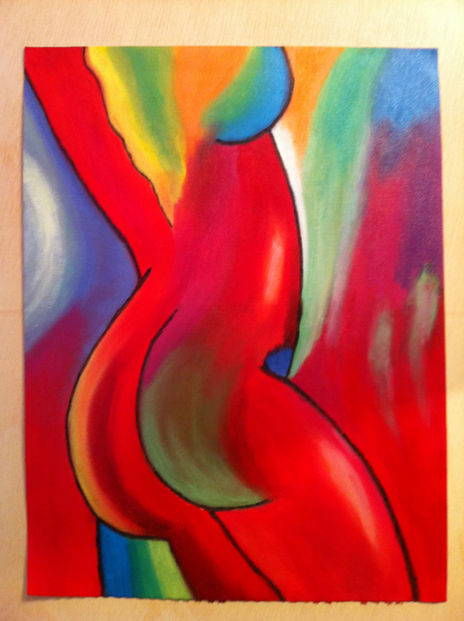 Red naked body