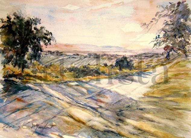 Cami de Beniatjar Watercolour Paper Landscaping