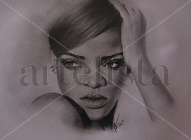 RIHANNA`s portrait Grafito