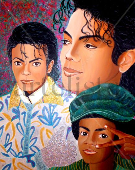 MIRADAS DE MICHAEL Acrylic Canvas Portrait