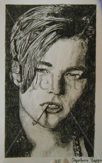 Retrato Leonardo Di Caprio Carboncillo