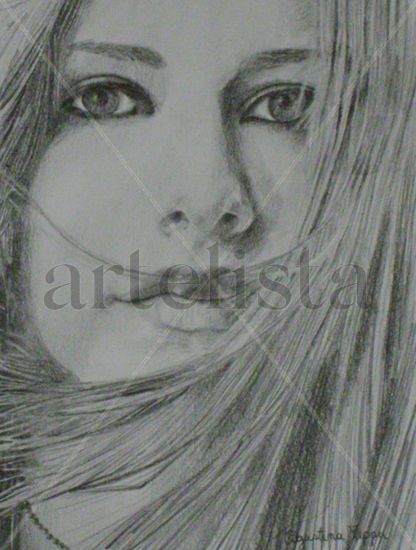 Retrato Avril Lavigne Charcoal