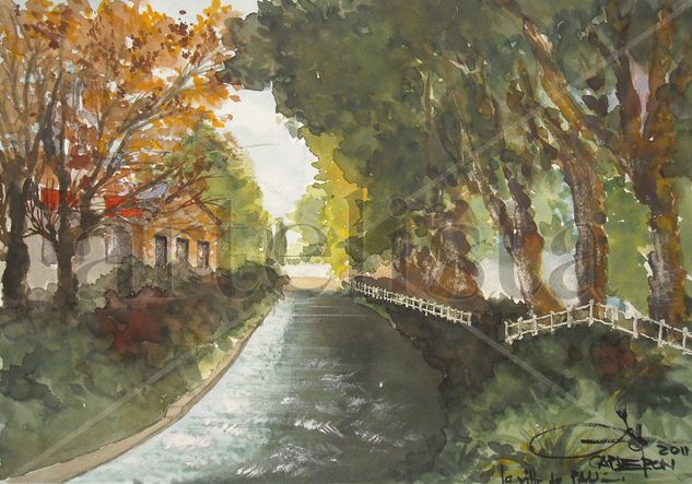 la ville de Pau Watercolour Paper Landscaping