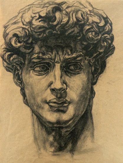 David (según Miguel Angel) Charcoal