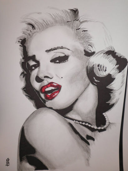 Marilyn Monroe Charcoal