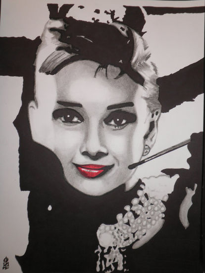 Audrey hepburn Charcoal