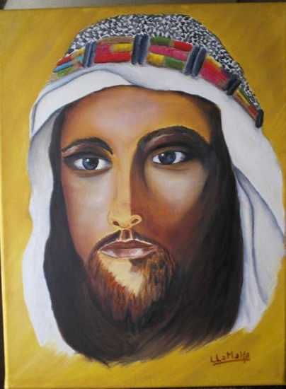 Hombre arabe Oil Canvas Portrait