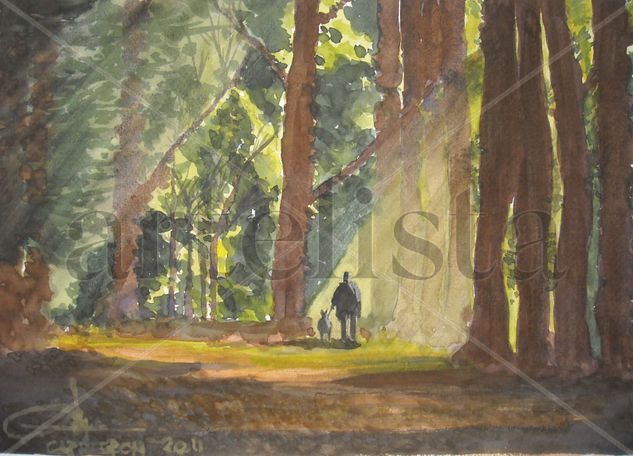 paseo matinal Watercolour Paper Landscaping