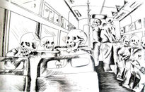 Calaveras en autobus