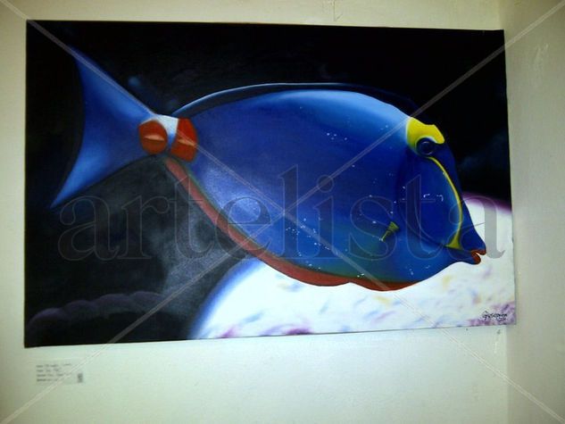 Pez Azul Oil Canvas Animals