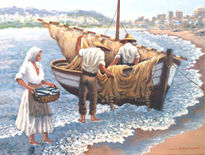 Escena de pescadores