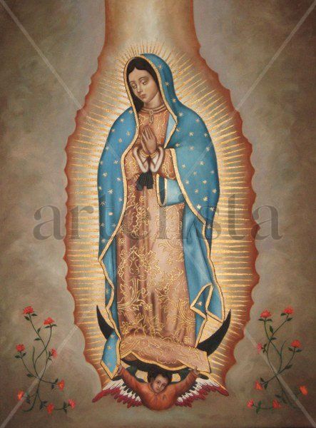 Virgen de Guadelupe con rosas