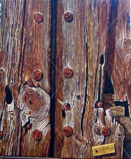 fracmento madera 1 Oil Canvas Landscaping