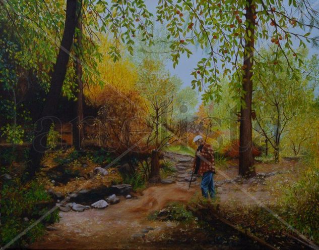 Autumn in the Garden Oil Canvas Landscaping