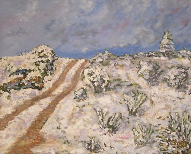 El Año que nevó Acrylic Card Landscaping