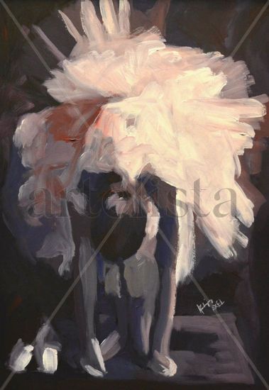 niñas ballet Oil Card Figure Painting