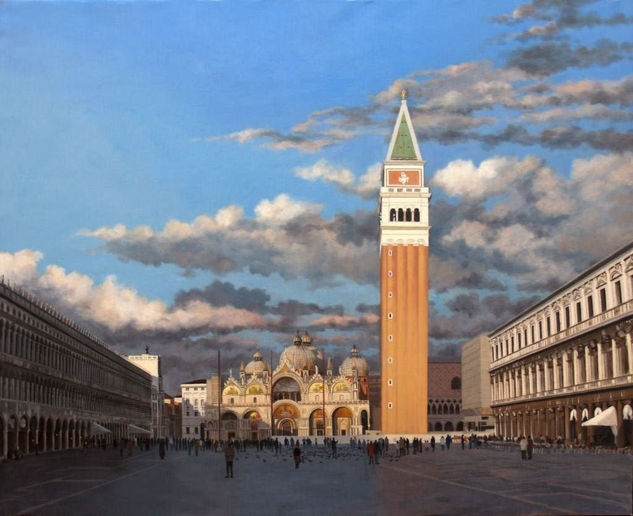 Piazza di San Marco Óleo Lienzo Paisaje