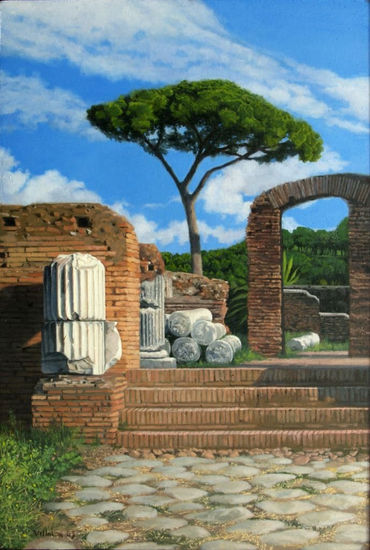 En el Palatino Oil Canvas Landscaping