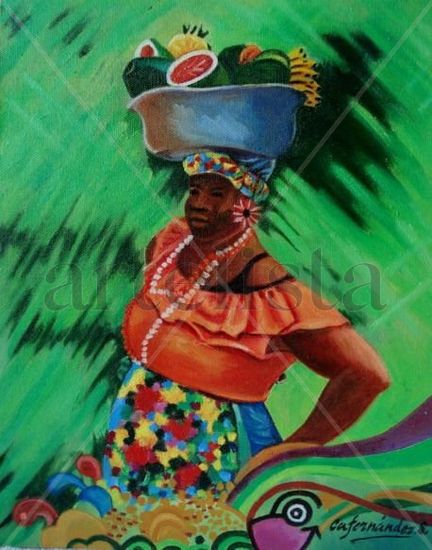 palenquera Oil Canvas Figure Painting