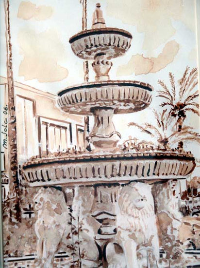 Fuente Plaza Watercolour Paper Landscaping