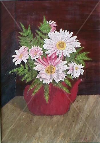 Gerberas con helechos