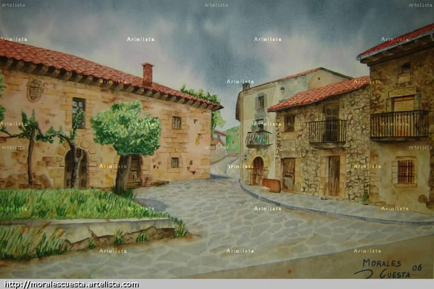 Sedano (Burgos) Acuarela Papel Paisaje