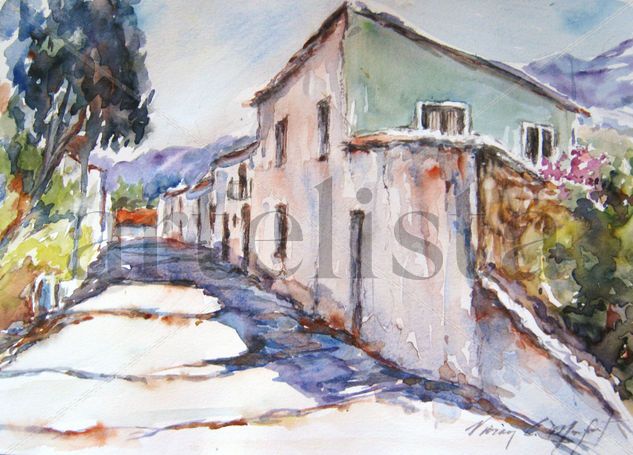 Camino a la Ermita de Castello de Rugat Watercolour Paper Landscaping