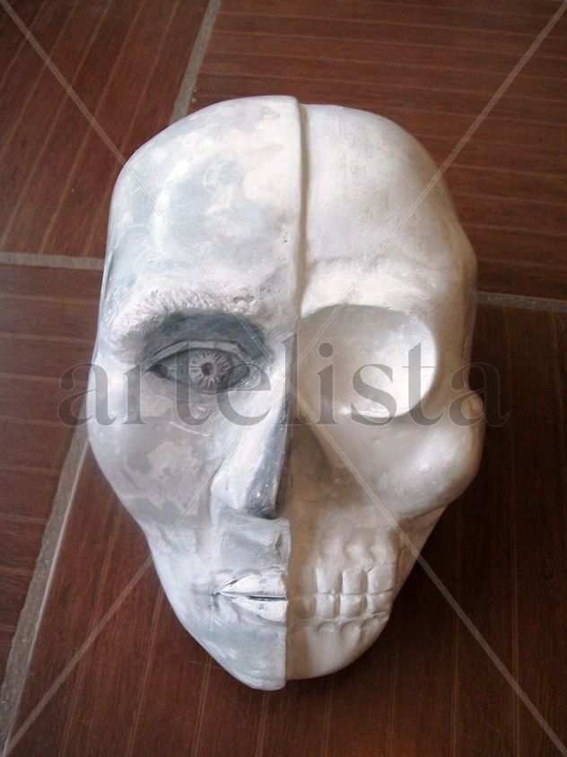 mitad hombre mitad calavera