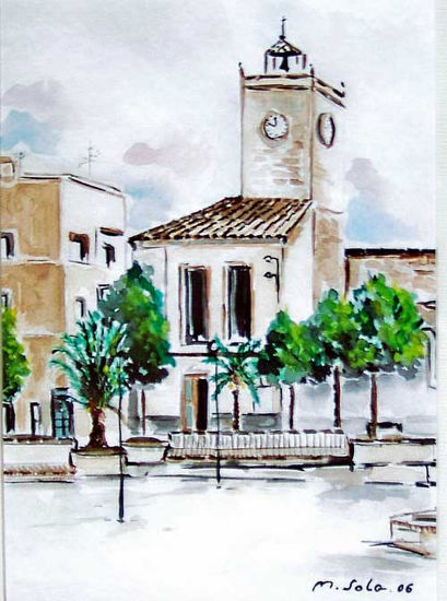 Antiguo Ayuntamiento Watercolour Paper Landscaping