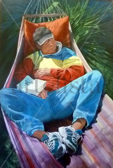 Nothing Like a Good Book Acrylic Canvas Figure Painting