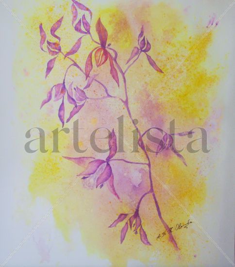 ORQUIDEA Watercolour Paper Floral Painting