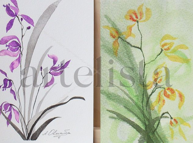 ORQUIDEA Watercolour Paper Floral Painting