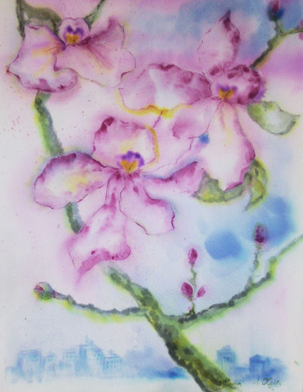 ORQUIDEA Watercolour Paper Floral Painting