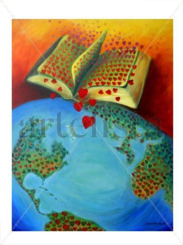 El amor ha regado todo el mundo Acrylic Canvas Landscaping