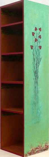 Estante Anturios en verde rústico Acrylic Panel Floral Painting