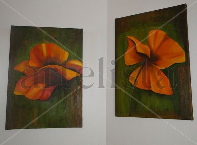 Petalos Oil Canvas Floral Painting