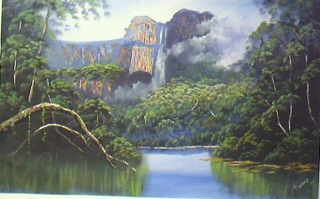 Salto Angel Acrylic Canvas Landscaping