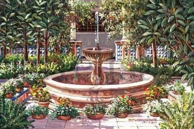 Fuente de Sevilla Oil Panel Landscaping