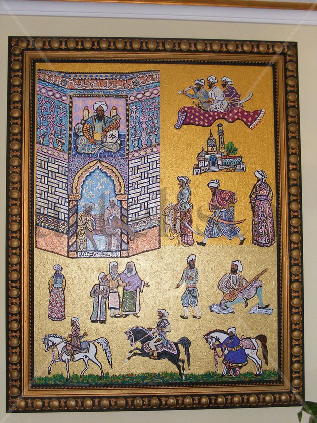 cuadro arabe en relieve