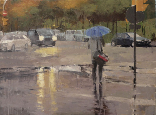 Día de lluvia II- 81X65 cm. Oil Canvas Landscaping