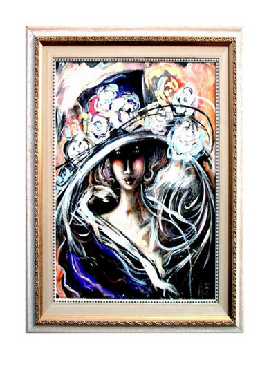 SOMBRERO ASCOT  2004 Oil Canvas Figure Painting