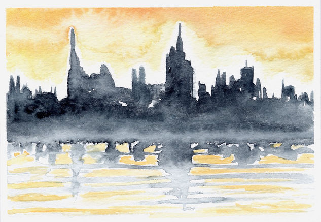 Skyline 1945 Watercolour Paper Landscaping