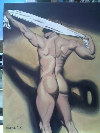 Hombre de espaldas Oil Canvas Nude Paintings