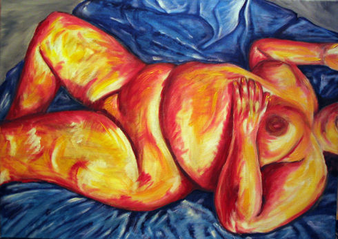 Nu nº1 Oil Textile Nude Paintings