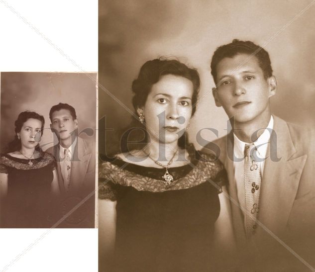 Restauración fotográfica Retrato Técnicas alternativas