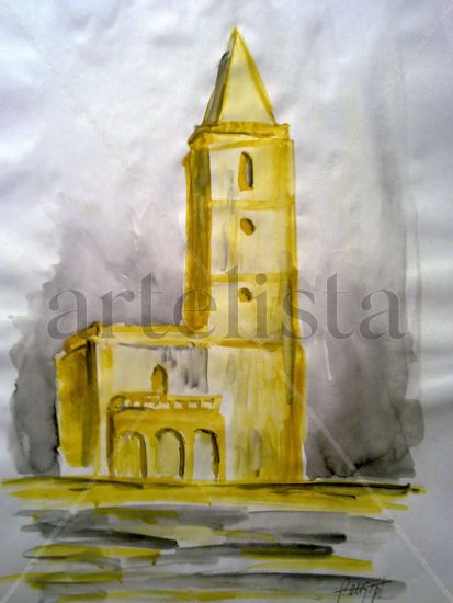 La torre Watercolour Paper Landscaping